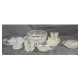 Pressed Glass Tableware With Etched Details