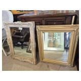 Framed Wall Mirrors (2) 23 in. X 28 in. & 24 in.