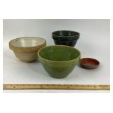 Glazed Stoneware McCoy Mixing Bowls, Germany Terra