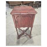 Wood Smoking Stand & Humidor Cabinet With Turned