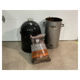 Weber grill, electric smoker, bbq pellets