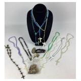 Costume Jewelry: Rosaries, wooden religous beads