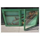 Wood And Glass Cabinet With Dividers