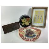 Sleepy Eye Mills, Tin, 1932 License Plate, Artwork