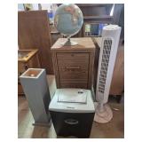 2 Drawer File Cabinet, Desktop Globe, Fellowes
