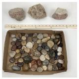 Polished And Natural River Rocks