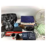American Tourister Bag, CVS Health Cuffs, Towels,