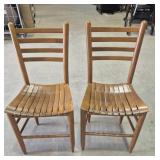Bentwood Ladder Back Chairs (2)