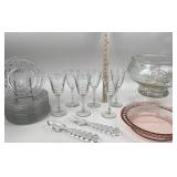 Anchor Hocking Pie Dish, Libbey Stemware, Imperial