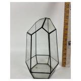 Geometric 6 sided glass terrarium