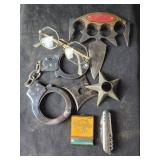 Knuckle Dagger, Throwing Stars, Handcuffs, Lighter
