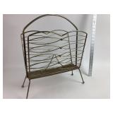 MCM Brass Wire Magazine Rack
