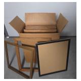 11 Wood Picture Frames with 1 Black Frame