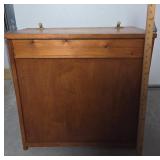 Wooden Storage Cabinet With Hinged Top