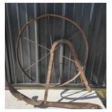Rustic Iron Push Plow Implement