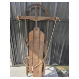 Flyaway Wooden Sled With Metal Runners