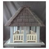 Wooden Birdfeeder With Shingled Roof