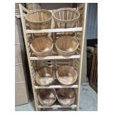Woodland Marketing 1/2 Bushel Basket Wood Display