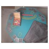 Card Game Table With Chips, Carrying Case