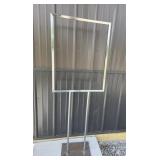 Chrome-Plated Metal Freestanding Sign Frame