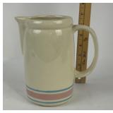 McCoy Water Pitcher With Pink And Blue Bands #1429
