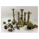 Brass Candlesticks, Wall Sconces