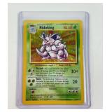 Pokï¿½mon vintage holographic Nidoking card