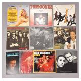 10 vinyl records: Huey Lewis, Simon & Garfunkel,