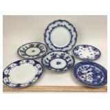 Flow Blue Plates: Clarissa Royal, New Wharf Potter