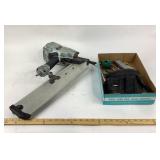 Hitachi NR90AES1 Nail Gun, Tool Belt, Accessories