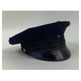 Military-Style Cap With Leather Bill