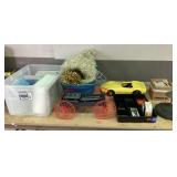 Plastic Storage Containers, Floppy Disks, Tinsel +