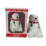 Coca-Cola Polar Bear Ceramic Cookie Jar