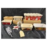 Holiday Ceramic Baking Dishes, Ornaments