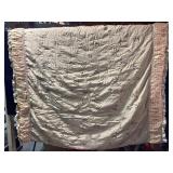 Embroidered Comforter With Ruffled Edges