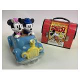 Mickey Mouse Cookie Jar, Metal Tin Musical Lunchbo