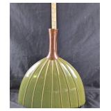 Green Ceramic Vase With Wood Neck