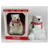 Coca-Cola Polar Bear Ceramic Cookie Jar