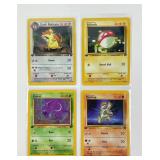 4 Pokï¿½mon vintage first edition cards