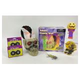 Halloween Collection Flaming Skull, Boo Drop Inn