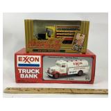 Coca-Cola, Exxon Die-Cast Metal Banks