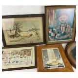 Framed Artwork, Michele, Cadillac Print, P.O. Vick