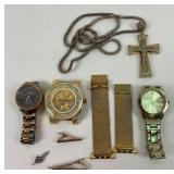 Techno King Watch face, Fossil Watch, Cream
