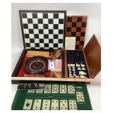 Wooden Game Boards: Chess, Roulette, Dominoes, Che