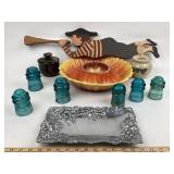 Hemingray Glass Insulators, Arthur Court Aluminum,