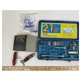 Sae Socket Set, Metal Drill Bit Container, Folding
