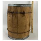 Wooden Barrel with Metal Bands