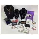Costume Jewelry: Pierced Earrings, Avon heart