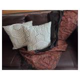 Throw Pillows With Geometric Patterns, Paisley Sha