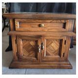Lane Wooden Side Table With Drawer, Cabinet